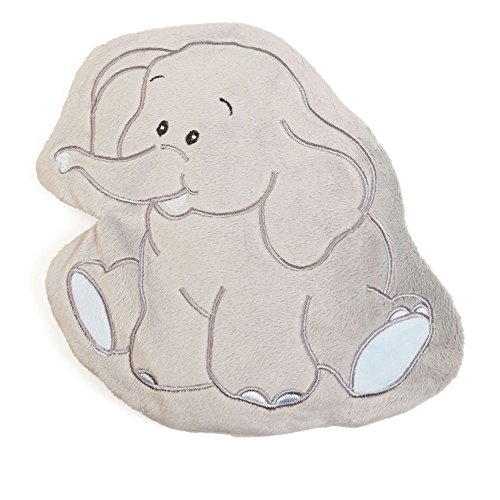 GRÜNSPECHT Wärmezoo Elefant, Traubenkern-Wärmekissen mit waschbarem Bezug für Kinder, wärmendes Kuscheltier bei Bauchschmerzen & Erkältung (120-V1)